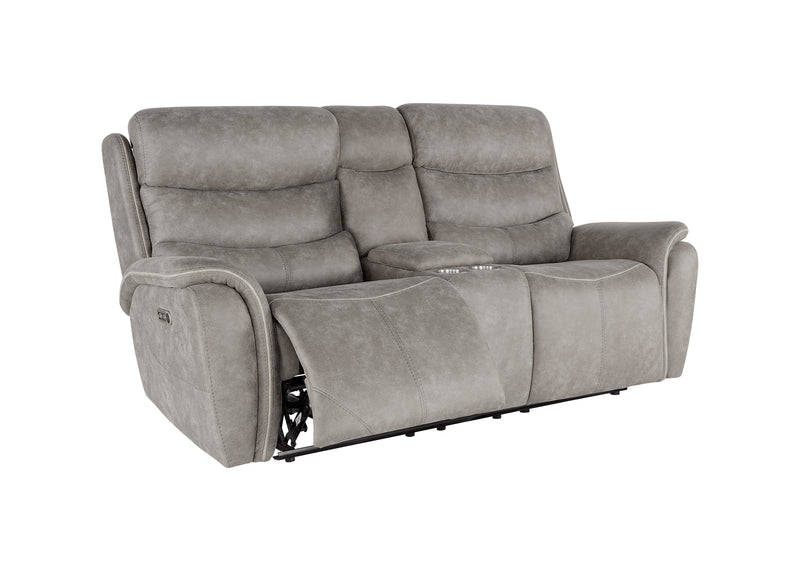 New Classic Furniture Kamari Gray Console Power Loveseat