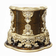 Acme Furniture Desiderius Antique Gold Brown Nightstand