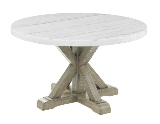 Steve Silver Carena White Round Dining Table