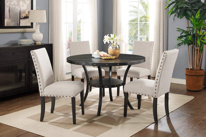 2 New Classic Furniture Crispin Natural Beige Dining Chairs