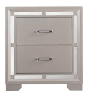 Glory Furniture Alana Silver Champagne Nightstand