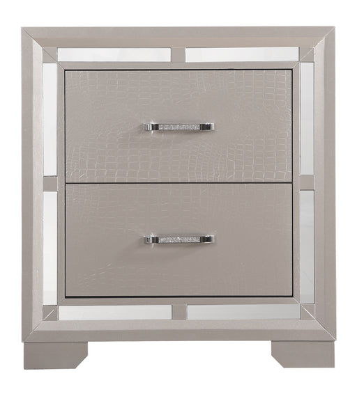 Glory Furniture Alana Silver Champagne Nightstand