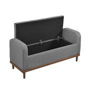 Home Elegance Brigitte Blue Lift Top Storage Bench