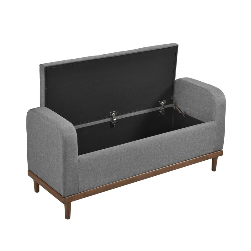 Home Elegance Brigitte Blue Lift Top Storage Bench