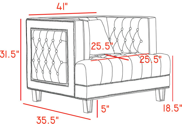 Meridian Furniture Lucas Black Velvet Chair