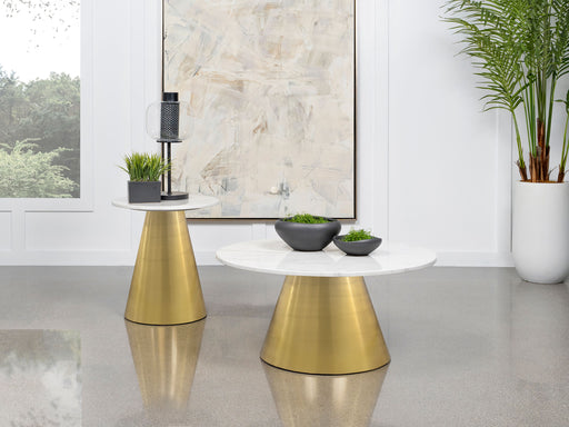 Coaster Furniture Avon White 3pc Coffee Table Set