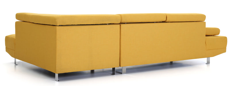 Glory Furniture Riveredge Yellow Fabric Sectional