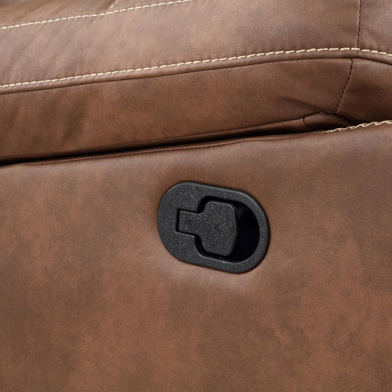 Steve Silver Rudger Chestnut Brown Manual Reclining Loveseat