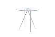 Global Furniture D1503 Clear Silver Bar Table