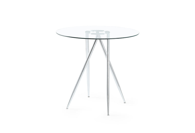 Global Furniture D1503 Clear Silver Bar Table