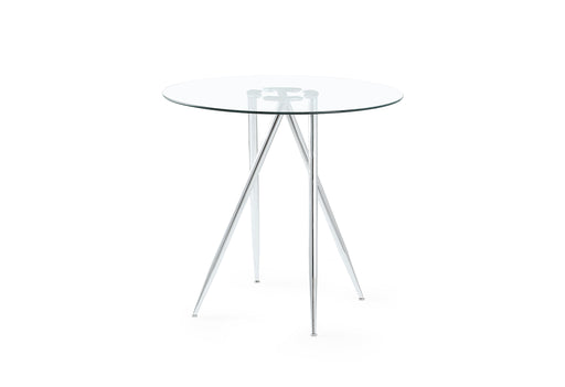 Global Furniture D1503 Clear Silver Bar Table