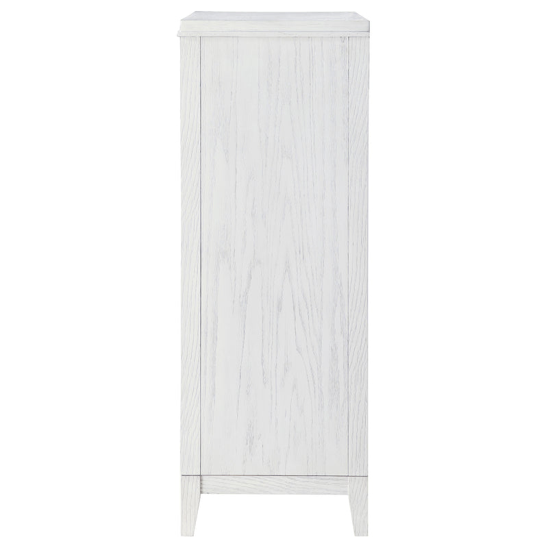Coaster Furniture Marielle Distressed White 5 Drawer Chest