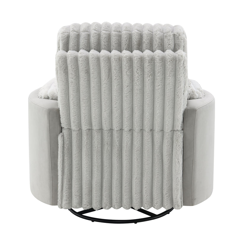 Acme Furniture Emee Gray Swivel Glider Recliner