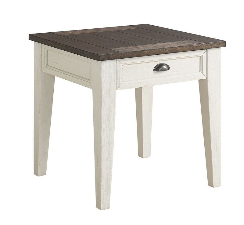 Steve Silver Cayla Dark Oak White 3pc Coffee Table Set