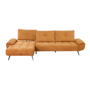 Home Elegance Dominic Orange 2pc Sectional with Left Chaise