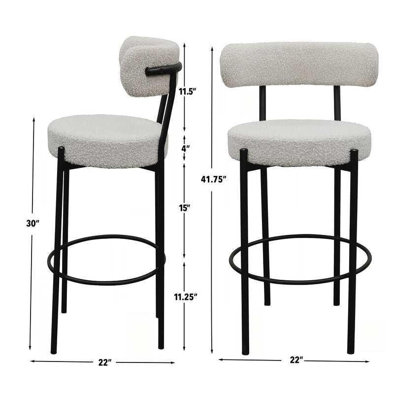 Steve Silver Maya White 30 Inch Bar Stool