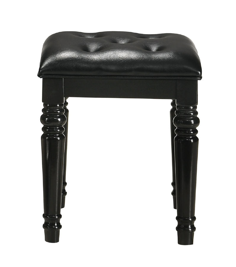 New Classic Furniture Valentino Black Vanity Table Stool