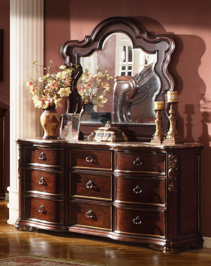 Galaxy Home Bella Dark Walnut Wood Mirror