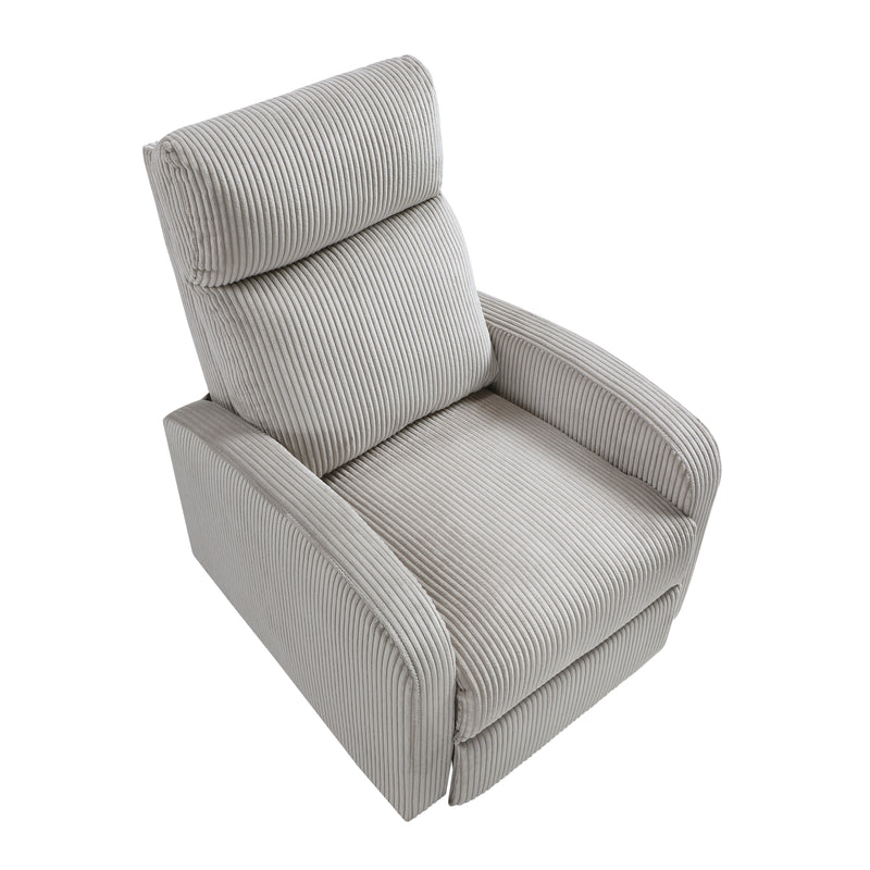 Home Elegance Parsons Gray Push Back Reclining Chair