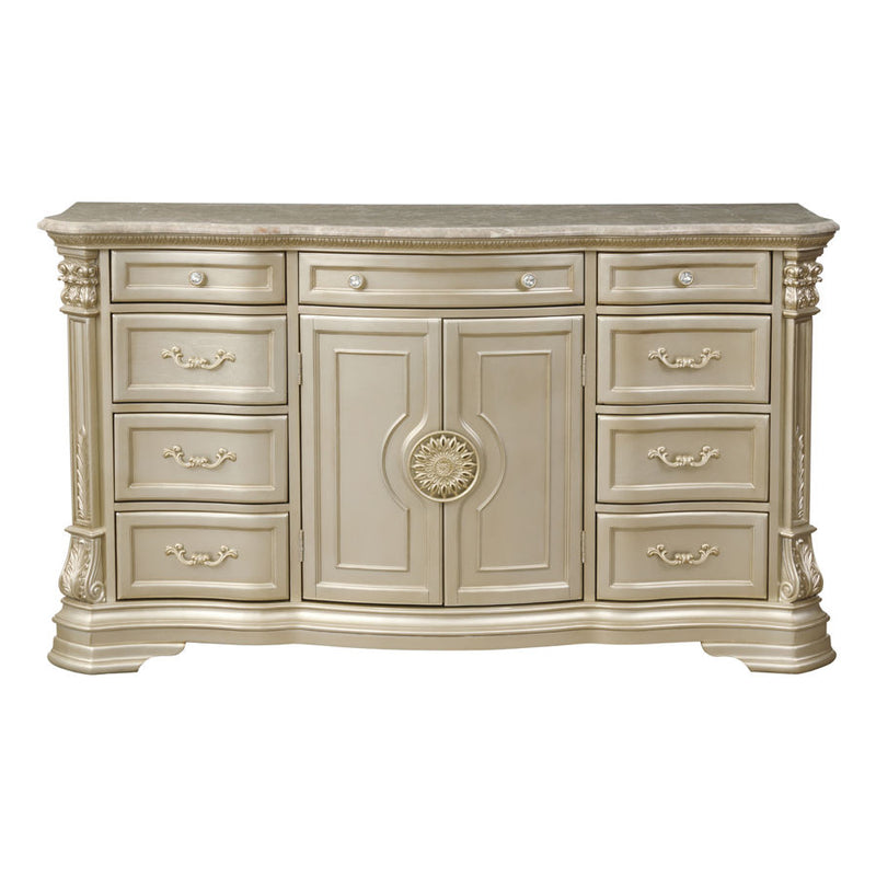 Home Elegance Antoinetta Cherry Dresser and Mirror