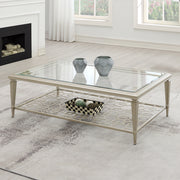 Acme Furniture Zaba Champagne Rectangle Coffee Table
