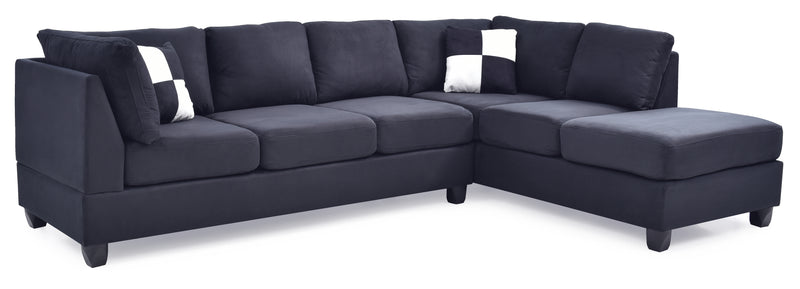 Glory Furniture Malone Black Sectional