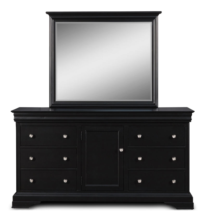 New Classic Furniture Belle Rose Black Cherry Landscape Mirror