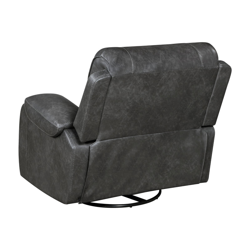Home Elegance Newnan Brown Swivel Glider Reclining Chair