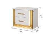 Galaxy Home Obsession White Gold Nightstand