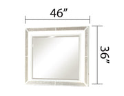 Galaxy Home Crystal White Mirror