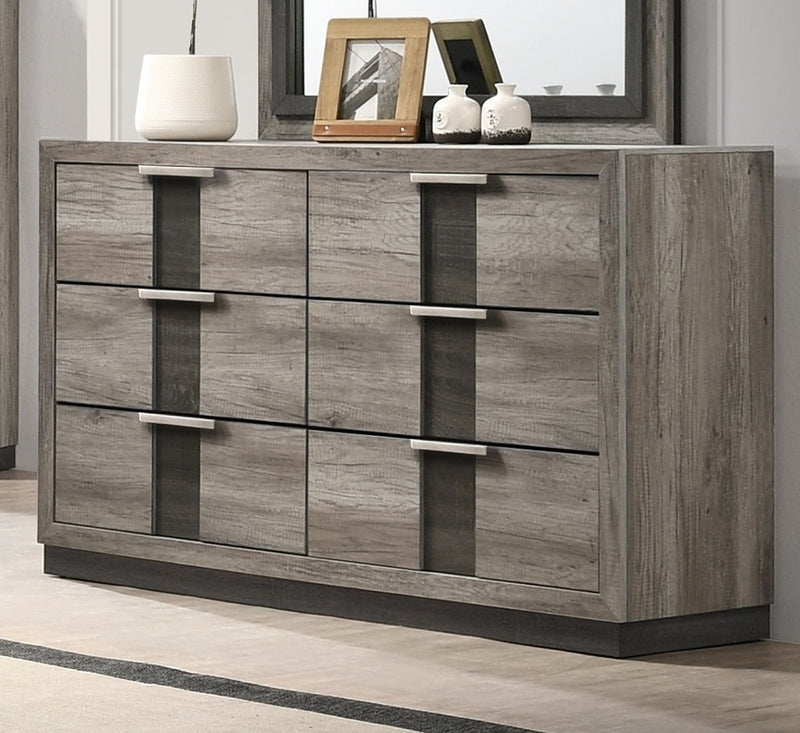 Crown Mark Rangley Grey Brown Dresser