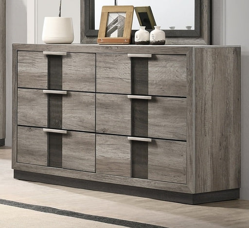 Crown Mark Rangley Grey Brown Dresser