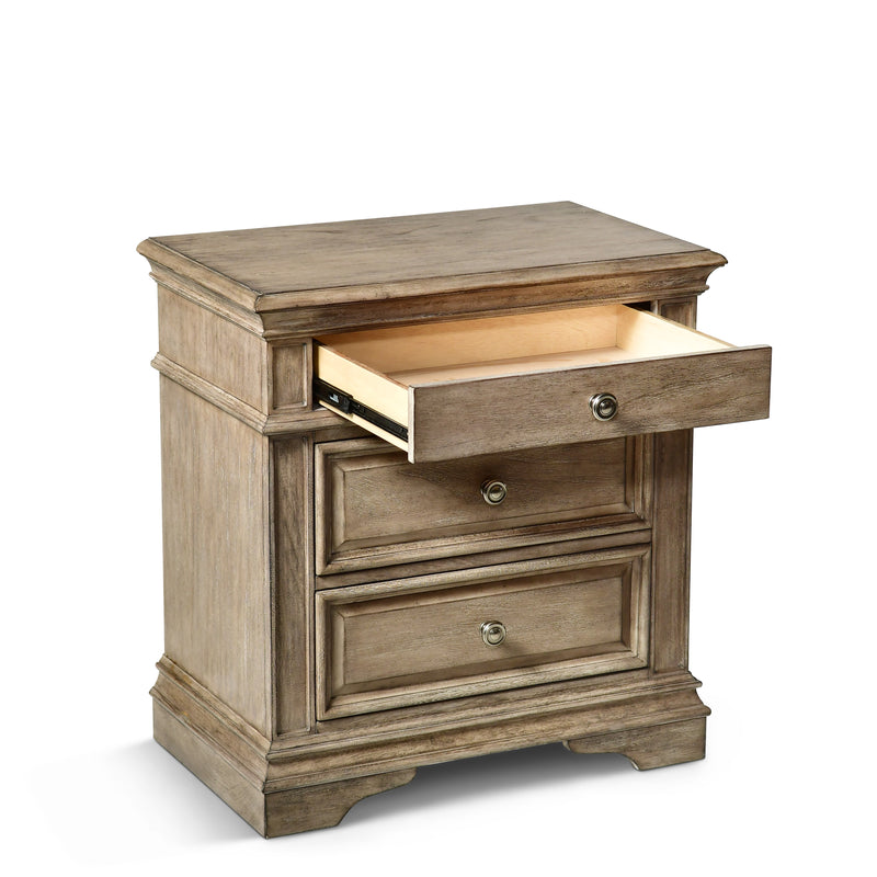 Steve Silver Highland Park Cathedral White Nightstand