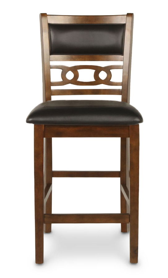 New Classic Furniture Gia Ebony Round 5pc Counter Height Set