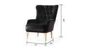 Galaxy Home Lust Black Accent Chair