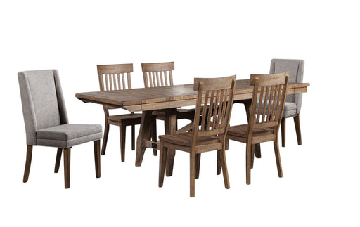 Steve Silver Riverdale Driftwood 7pc Dining Set with Two Upholstered Chair