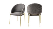 Galaxy Home Onyx Light Gray Gold Chairs