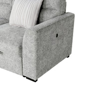 Global Furniture U9401 Nickel Sectional with 3 Pillows