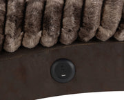 Global Furniture Dominic Mink Chaise with USB