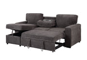 Global Furniture U0203 Dark Grey Reversible Pull Out Sofa Bed