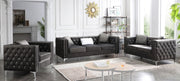 Glory Furniture Paige Gray Velvet 3pc Living Room Set