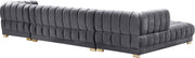 Meridian Furniture Gwen Black Velvet 3pc Sectional