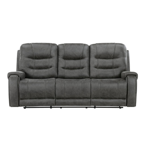 Home Elegance Oberon Dark Gray Double Reclining Sofa