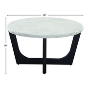 Steve Silver Chrissy White Marble Cocktail Table