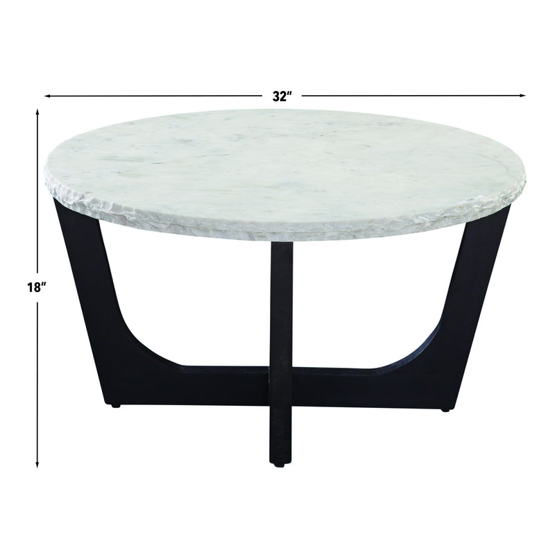 Steve Silver Chrissy White Marble Cocktail Table