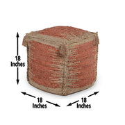 Steve Silver Jafar Brown Square Handwoven Jute Pouf