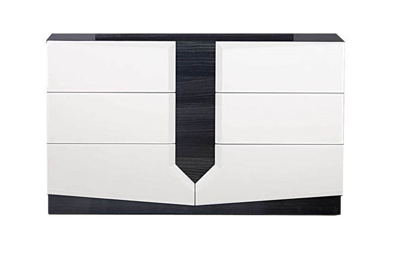 Global Furniture Hudson White Dresser and Mirror