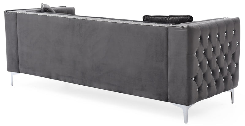 Glory Furniture Paige Blue Velvet Sofa