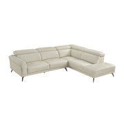 Home Elegance Giselle Beige 2pc Sectional with Right Side Chaise