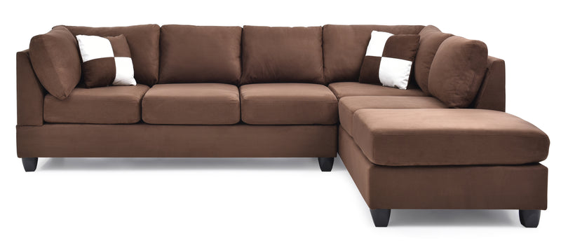 Glory Furniture Malone Chocolate Sectional